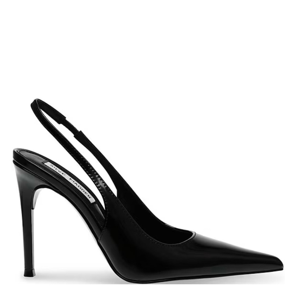 Steve Madden Black Pointed Slingback Heels